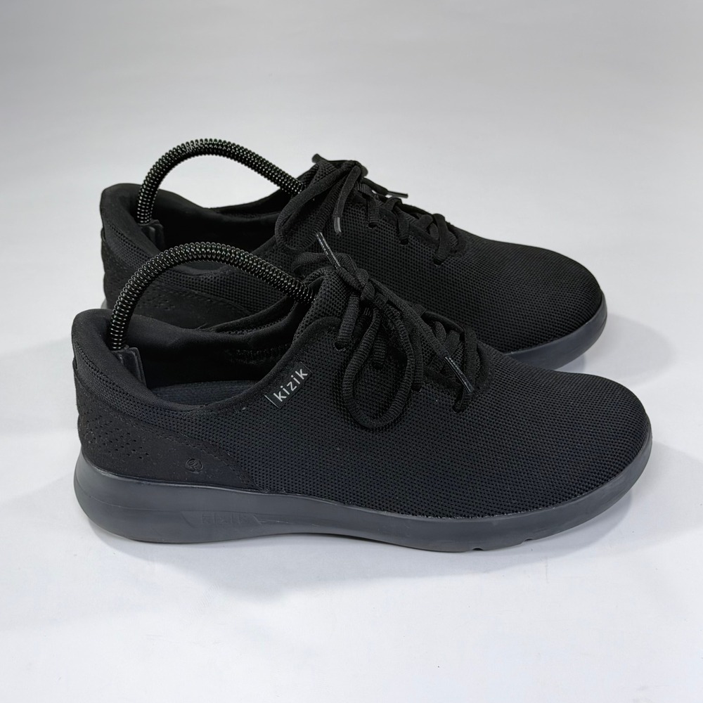 Kizik Madrid Eco Knit Sneakers Men 8W Women 9.5W Black Hands Free Unisex Casual